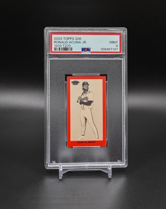2024 Topps 206 Ronald Acuna Jr. 1910 T210 PSA 9 MINT view 2