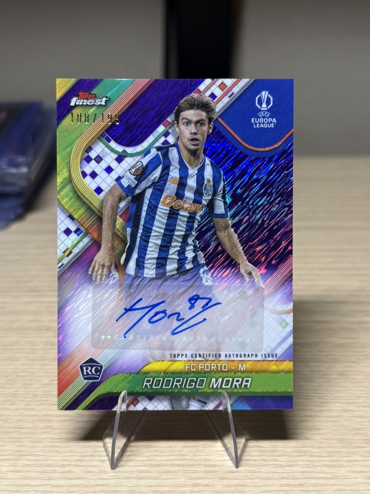 Rodrigo Mora Auto Purple /199 Rookie Variation 2024-25 Topps Finest RC #BA-RM 