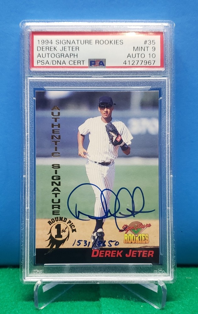1994 Signature Rookies Derek Jeter Auto PSA 9 Card - PSA/DNA 10 GEM MINT 10 Auto