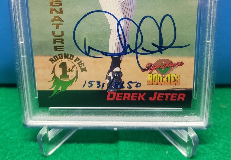 1994 Signature Rookies Derek Jeter Auto PSA 9 Card - PSA/DNA 10 GEM MINT 10 Auto view 2