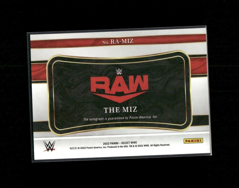 2022 Select WWE The Miz #RA-MIZ Ringside Action Signatures view 2