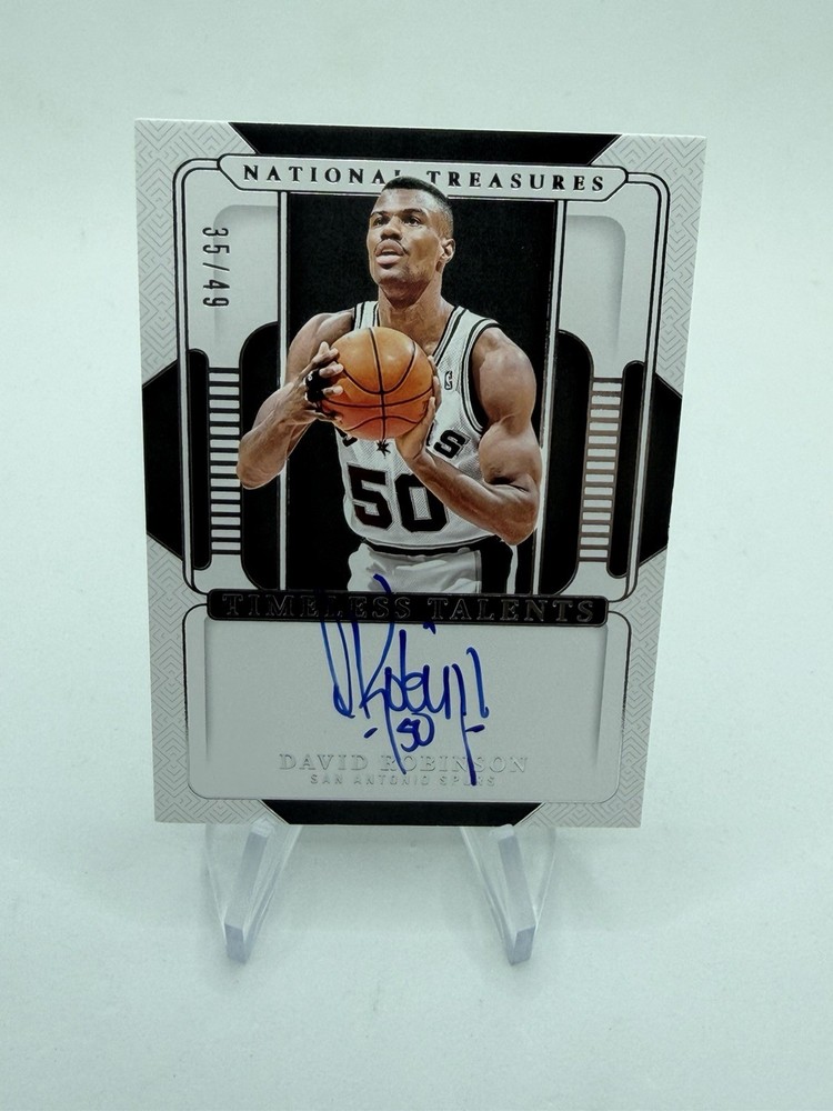 2024-25 Panini National Treasures David Robinson Timeless Talents Auto Spurs /49