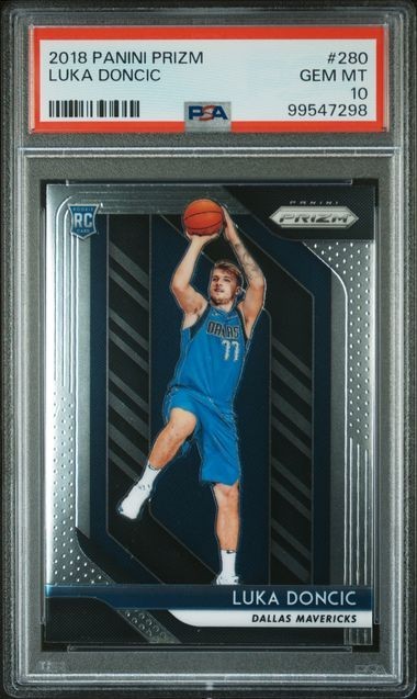 2018-19 Panini Prizm Luka Doncic #280 RC Mavericks Lakers PSA 10