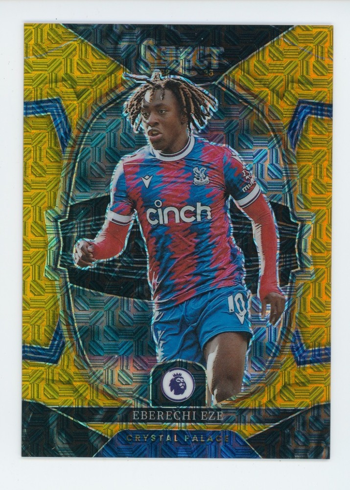 2022-23 Eberechi Eze Panini Select Gold Mojo Crystal Palace Soccer Card 7/10