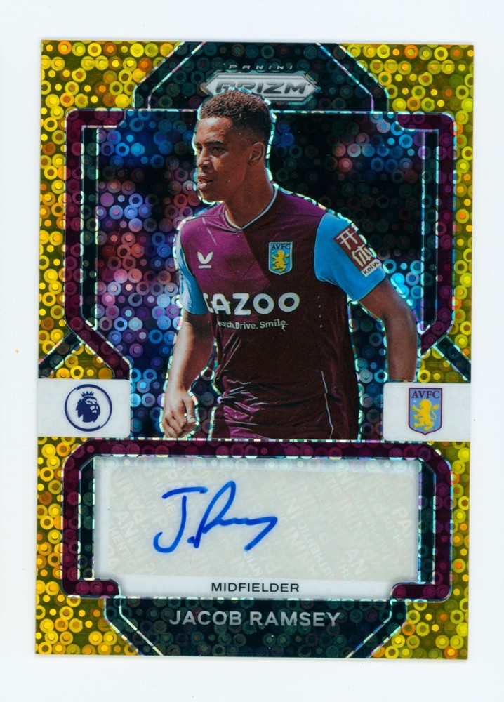 2022-23 Jacob Ramsey Panini Prizm Breakaway Gold Autographed Soccer Card 10/10