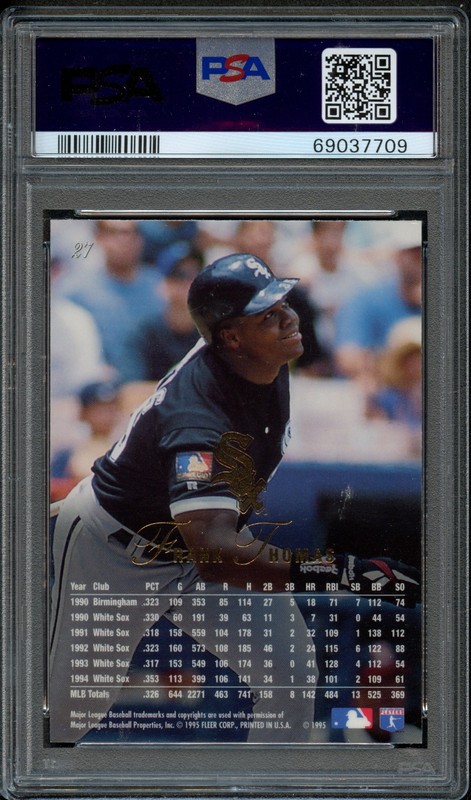 BB - 1995 - FLAIR - #27 - FRANK THOMAS - PSA 10 (GEM MINT) view 2