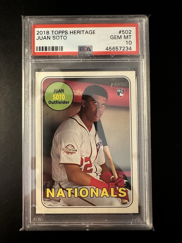 2018 Topps Heritage Juan Soto Rookie RC #502 PSA 10 GEM MINT