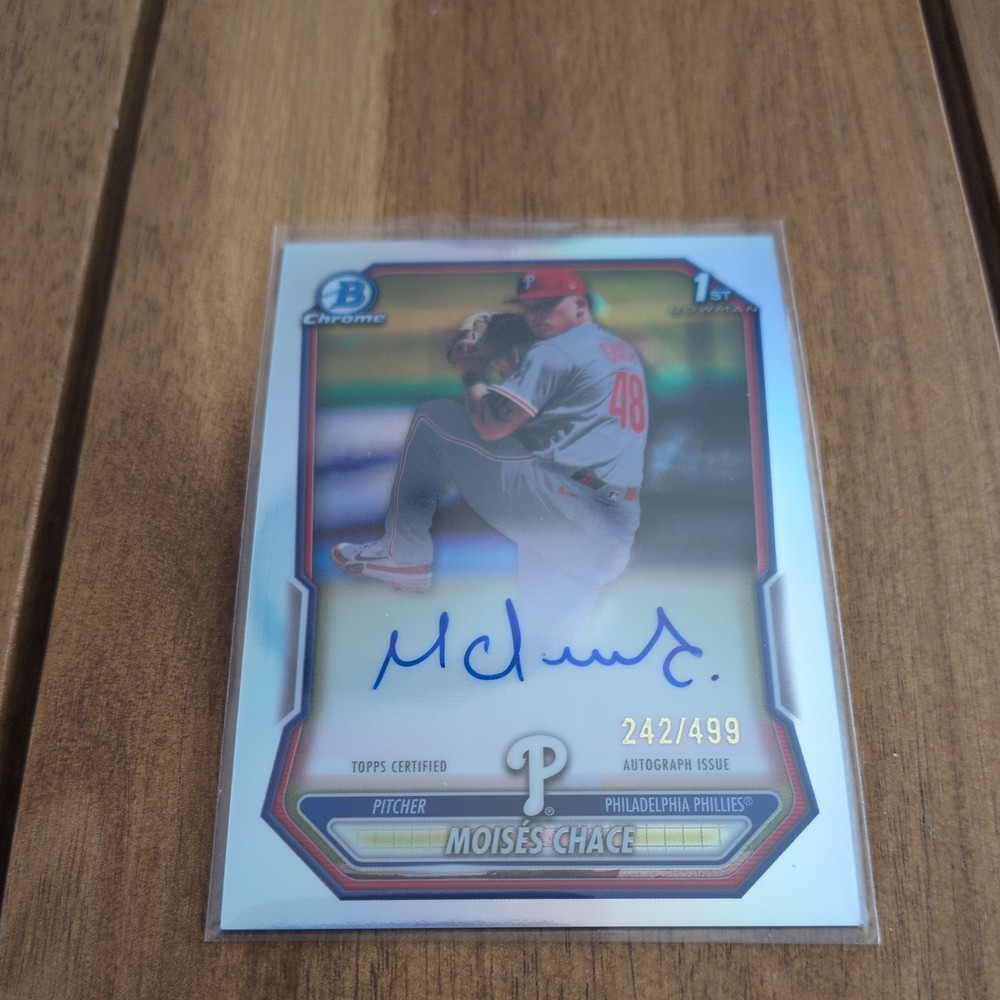 Moises Chace 2026 Bowman Chrome #CPA-MCH Refractor 1st RC Auto /499