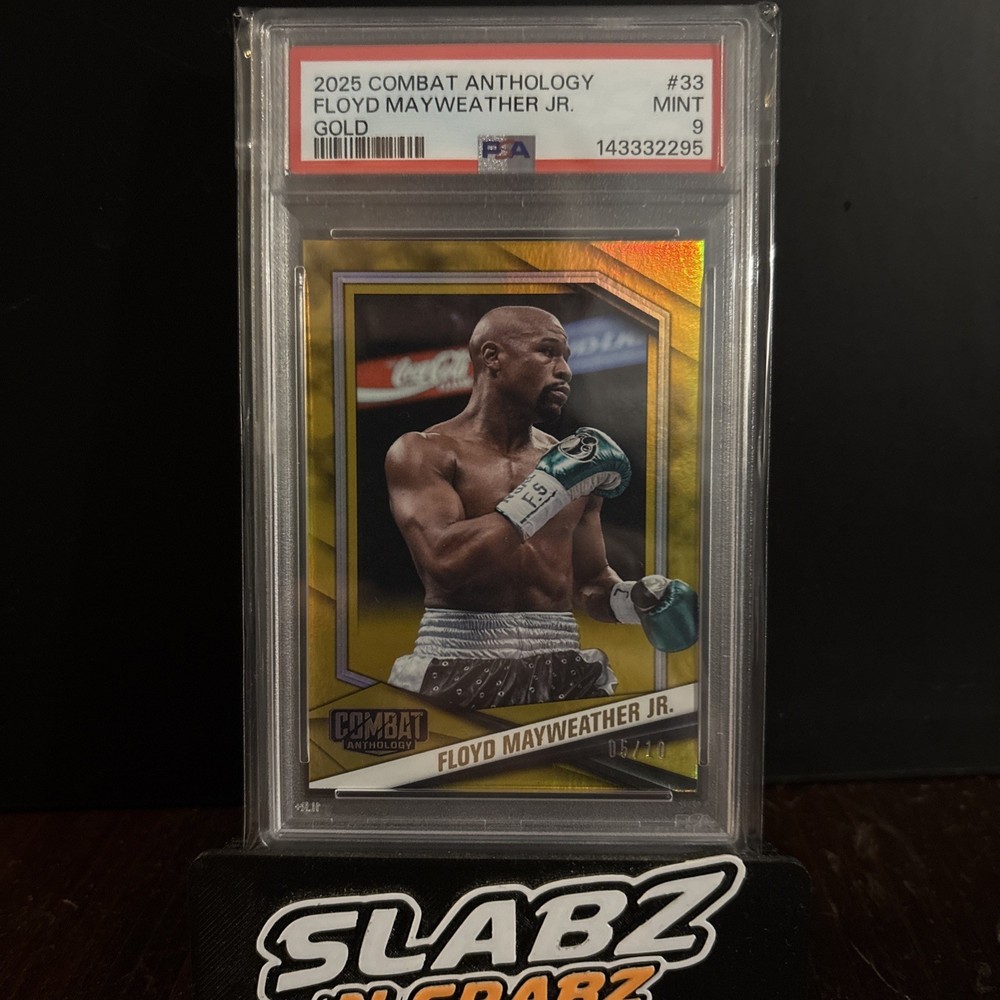 2025 Panini Combat Anthology Floyd Mayweather Jr Gold 5/10 PSA 9 Gem Mint￼
