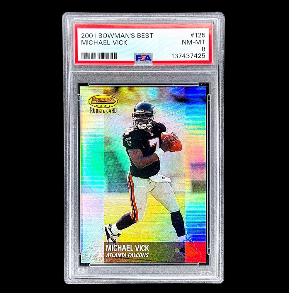 /1499 Michael Vick 2001 Bowman's Best Rookie #125 PSA 8 RC Atlanta Falcons 🔥