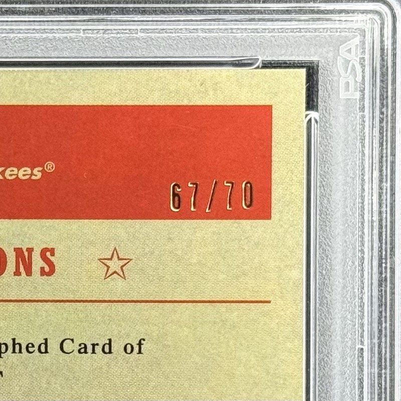 /70 Bucky Dent 2021 Topps Chrome Platinum Auto Wave Diamond Refractor PSA 10 🔥 view 2