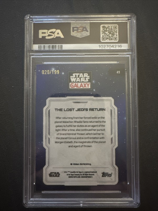 2024 Star Wars Galaxy Lost Jedi's Return #49 Aqua Sonar  /199 PSA 9 view 2