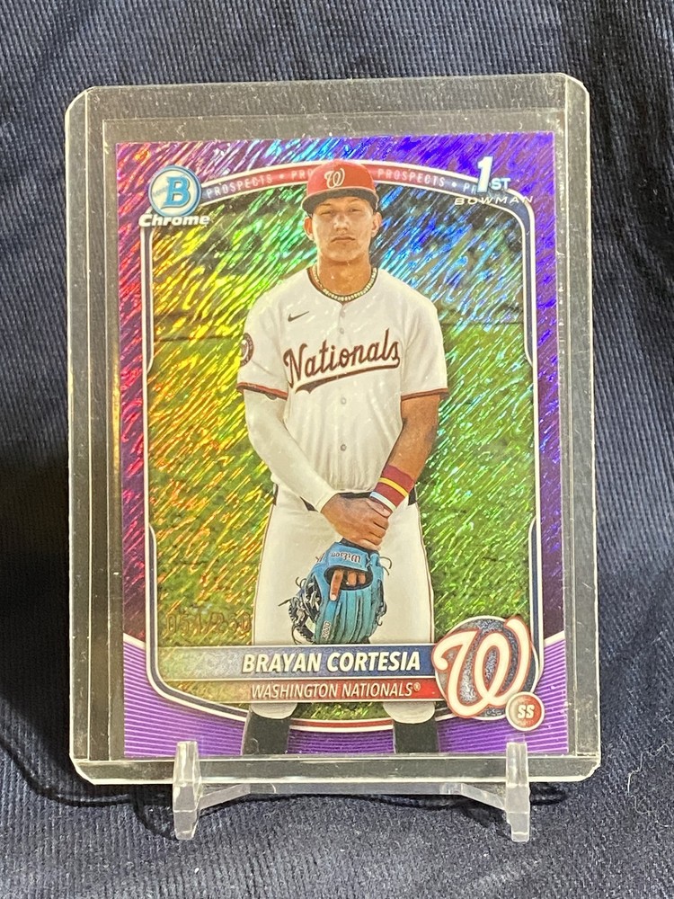 2025 Bowman Chrome #BCP-211 Brayan Cortesia Prospects Purple Shimmer #/250