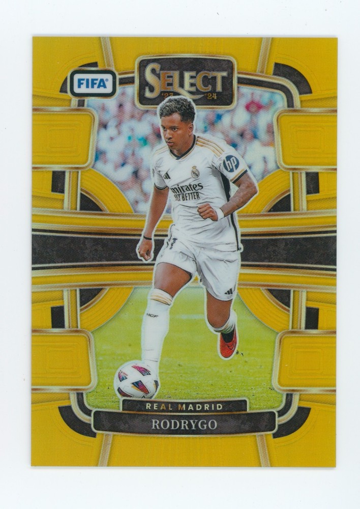 2023-24 Rodrygo Panini Select FIFA Gold Prizm Real Madrid Soccer Card 4/10