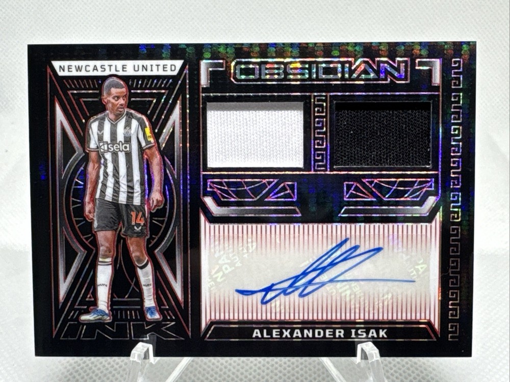 ⚽️2023-24 Panini Obsidian Dual Jersey Ink Purple /50 Alexander Isak Auto⚽️