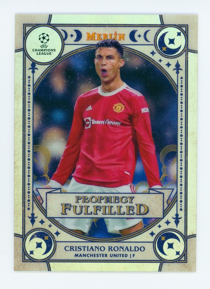 2021-22 Cristiano Ronaldo Topps Merlin Chrome Refractor Manchester United SP