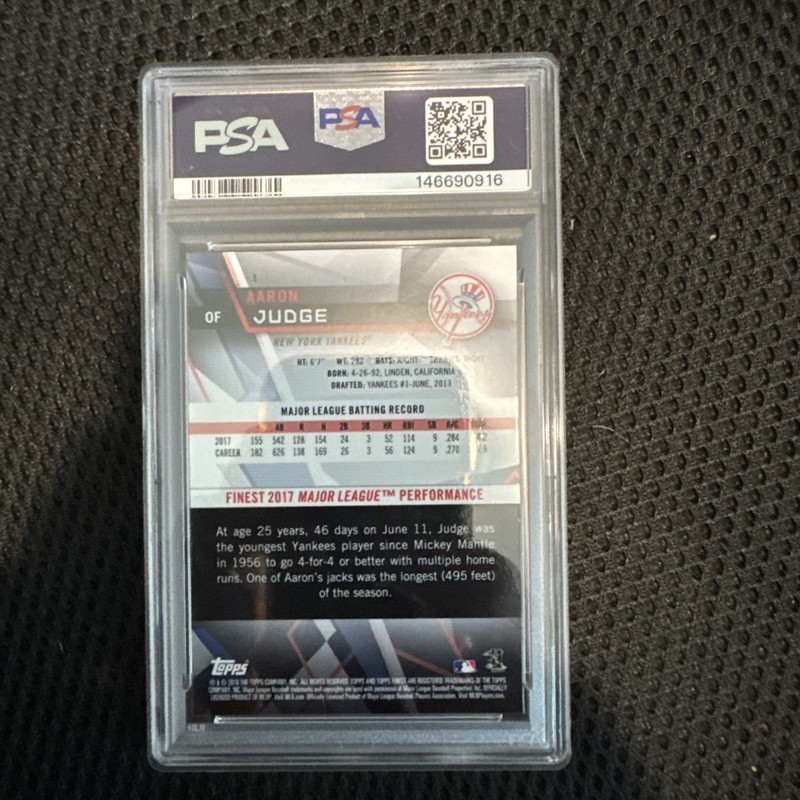 2018 Topps Finest - Aaron Judge #1 Yankees. PSA 10! view 2