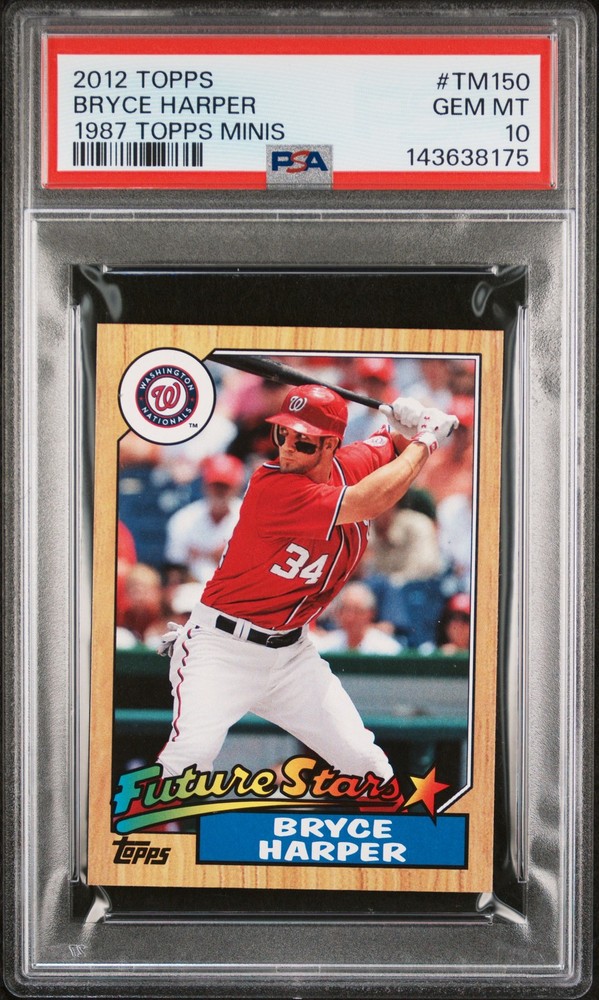 2012 Topps 1987 Topps Minis #TM150 Bryce Harper 1987 Topps Minis RC PSA 10 view 1