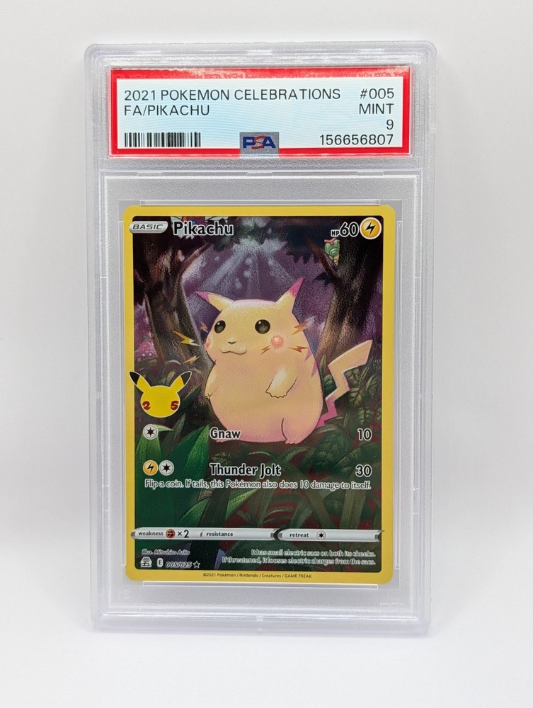 Pokemon Pikachu 005/025 Celebrations Holo PSA 9 ⚡⚡