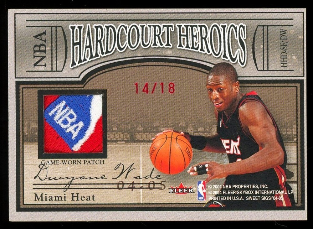 2004-05 Hardcourt DUAL GAME WORN LOGOMAN PATCH /18 ~ Dwyane Wade Steve Francis