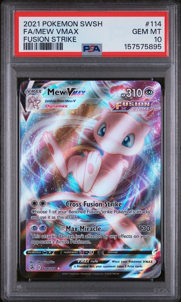 Mew VMAX 114/264 - Swsh08: Fusion Strike Holo (PSA 10) view 1