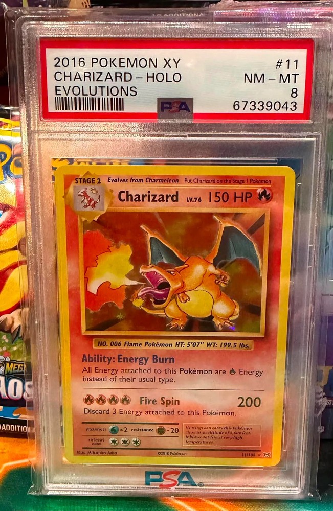 Pokemon XY Evolutions CHARIZARD HOLO PSA 8