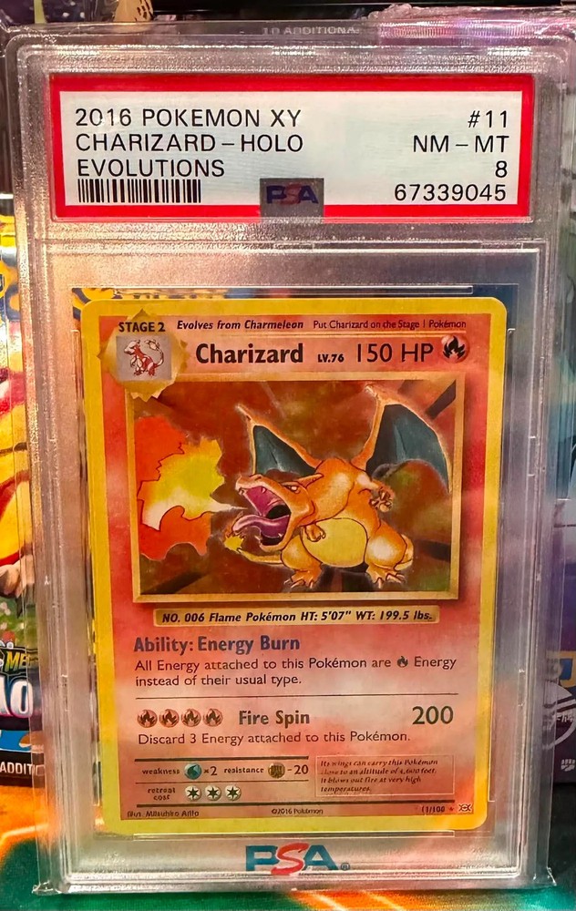 Pokemon XY Evolutions CHARIZARD HOLO PSA 8