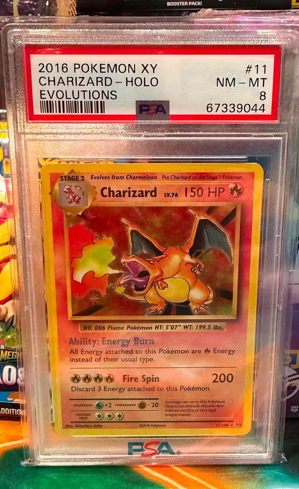 Pokemon XY Evolutions CHARIZARD HOLO PSA 8