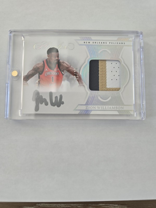 ZION WILLIAMSON 2024-25 FLAWLESS GAME USED PATCH PELICANS AUTO /25  view 2