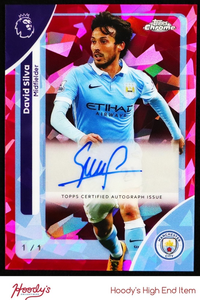 2026 Topps Chrome Sapphire English Premier Padparadscha David Silva AUTO 1/1