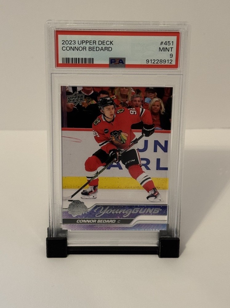 Upper Deck 2023-24 Connor Bedard Young Guns #451 PSA 9 Rookie Blackhawks