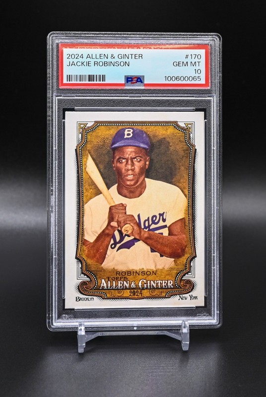 RARE 2024 Topps Allen & Ginter #170 Jackie Robinson PSA 10 GEM MINT view 2