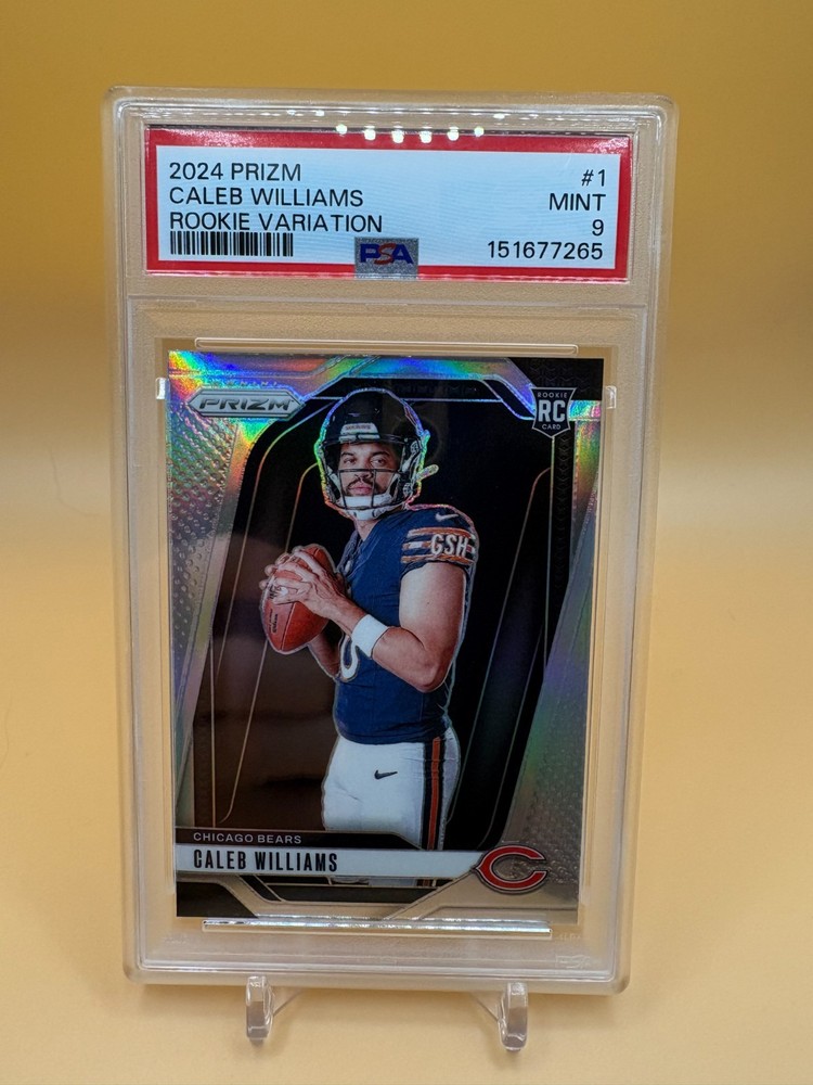 2024 Prizm - Caleb Williams #1 Silver Prizm (RC) PSA 9 view 1