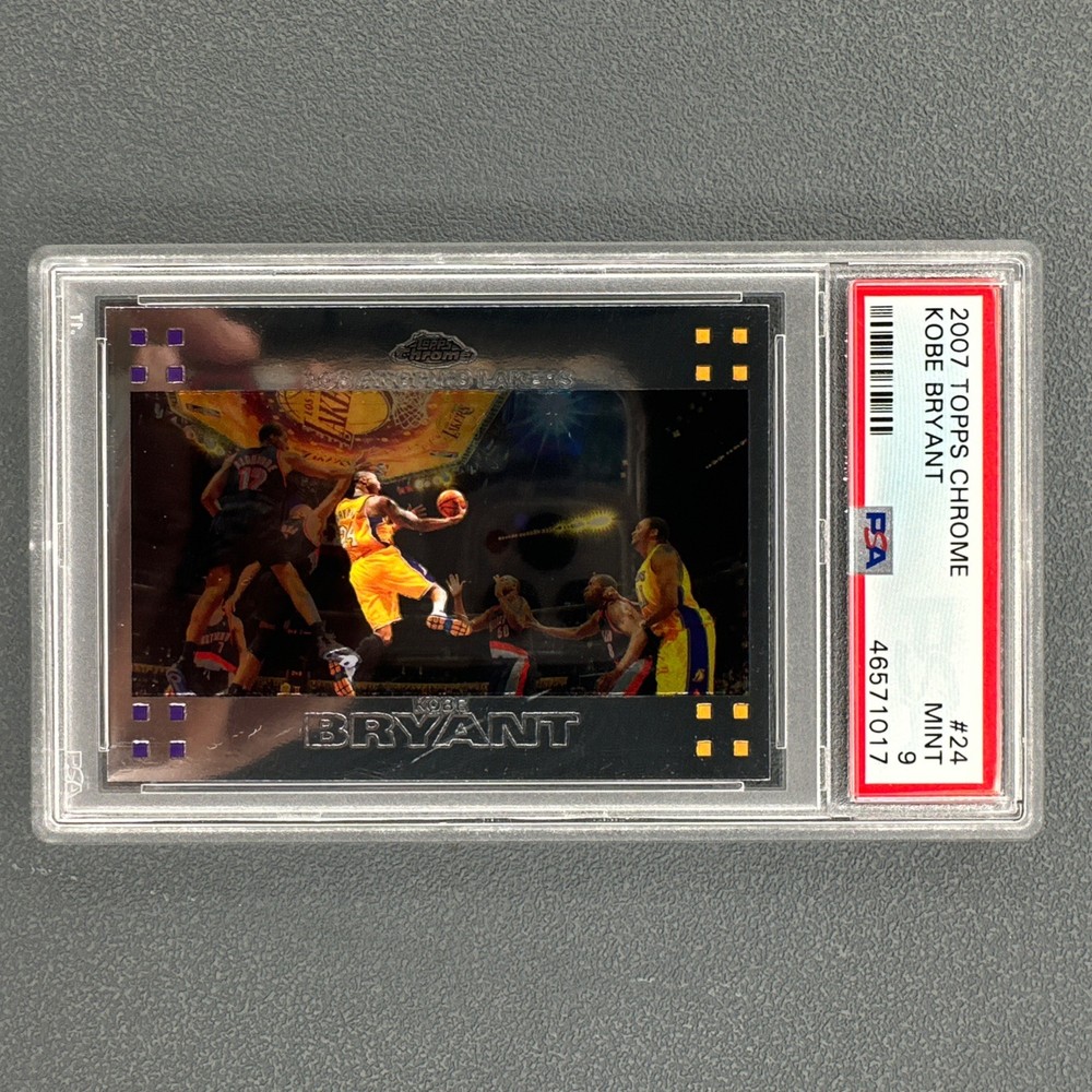 2007 Topps Chrome KOBE BRYANT NBA BASKETBALL CARD LOS ANGELES LAKERS PSA 9 MINT