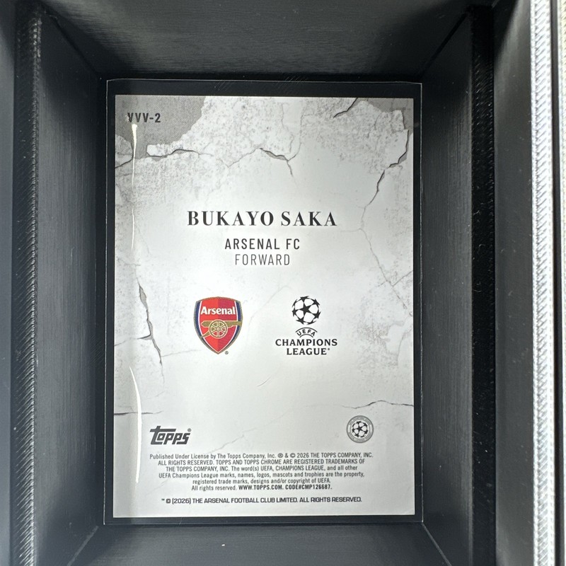 2026 TOPPS Chrome Bukayo Saka Veni Vidi Vici SSP CASE HIT MINT view 2