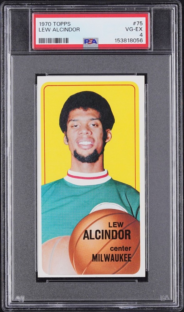 1970 Topps Lew Alcindor Kareem Abdul-Jabbar #75 PSA 4