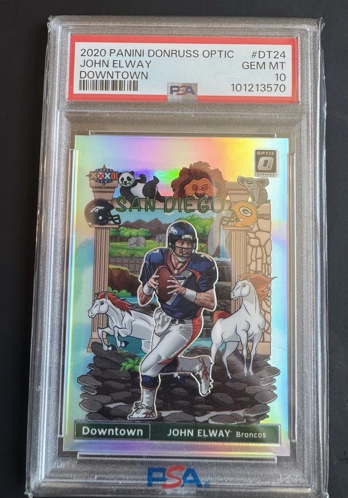 2020 PANINI DONRUSS OPTIC DOWNTOWN #DT24 JOHN ELWAY PSA 10
