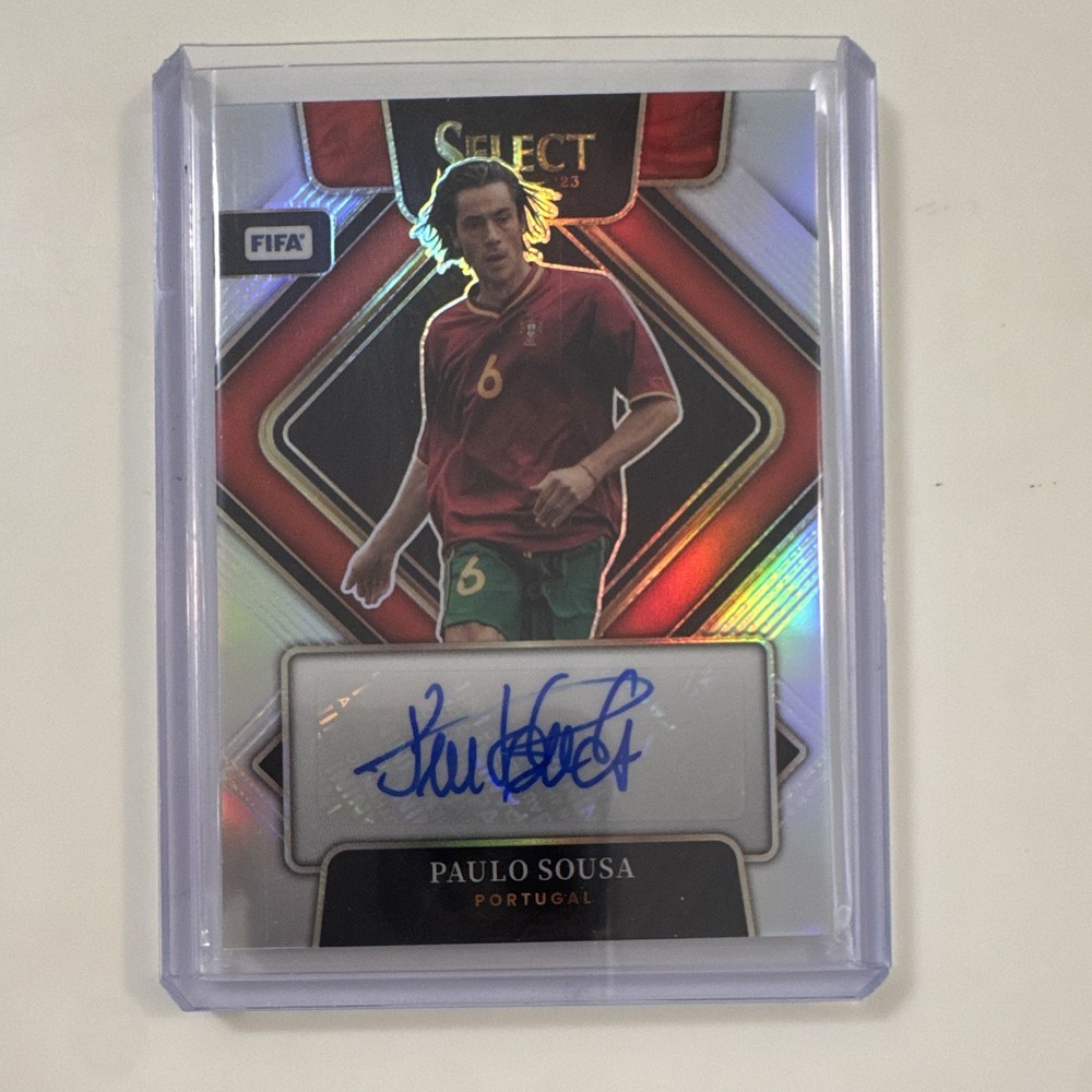 Panini Select FIFA 2022-23 Signatures Paulo Sousa Portugal Silver Prizm Auto