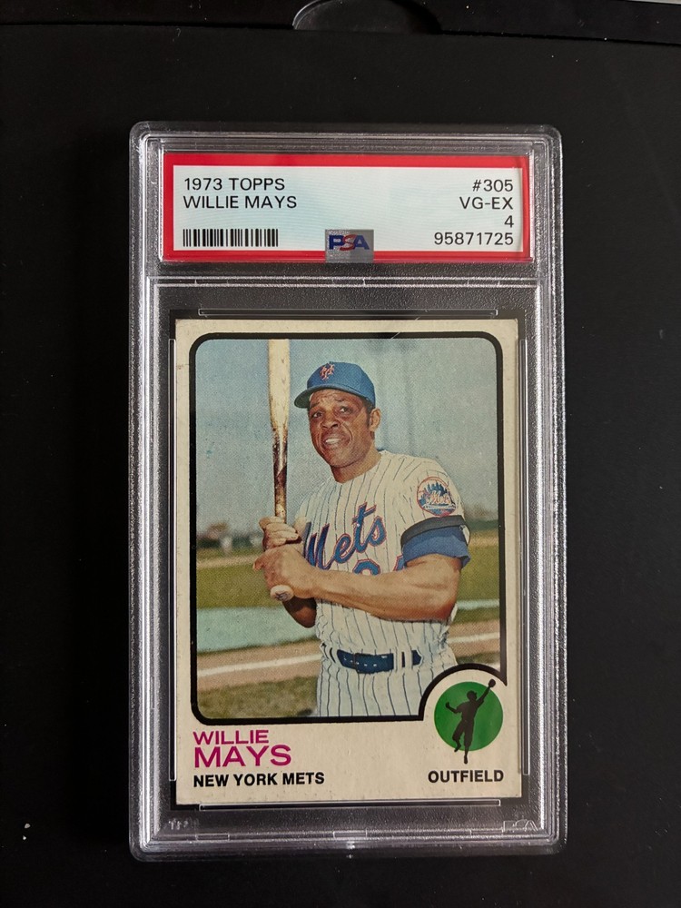 1973 Topps Willie Mays #305 New York Mets HOF PSA 4