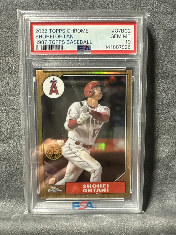 2022 Topps Chrome - 1987 Topps Baseball Shohei Ohtani #87BC-2 Angels 🔥PSA 10🔥 view 1