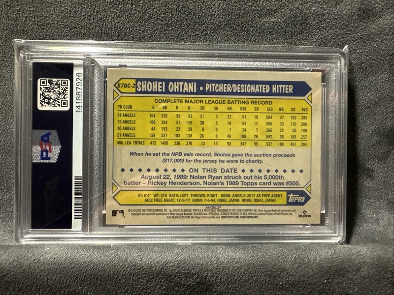 2022 Topps Chrome - 1987 Topps Baseball Shohei Ohtani #87BC-2 Angels 🔥PSA 10🔥 view 2