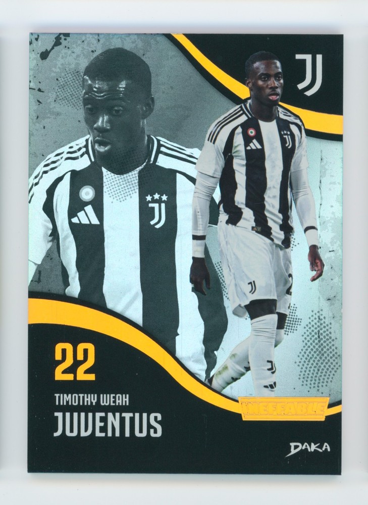 2024-25 Timothy Weah Daka Juventus Team Set Ineffable Gold Soccer Card 10/10