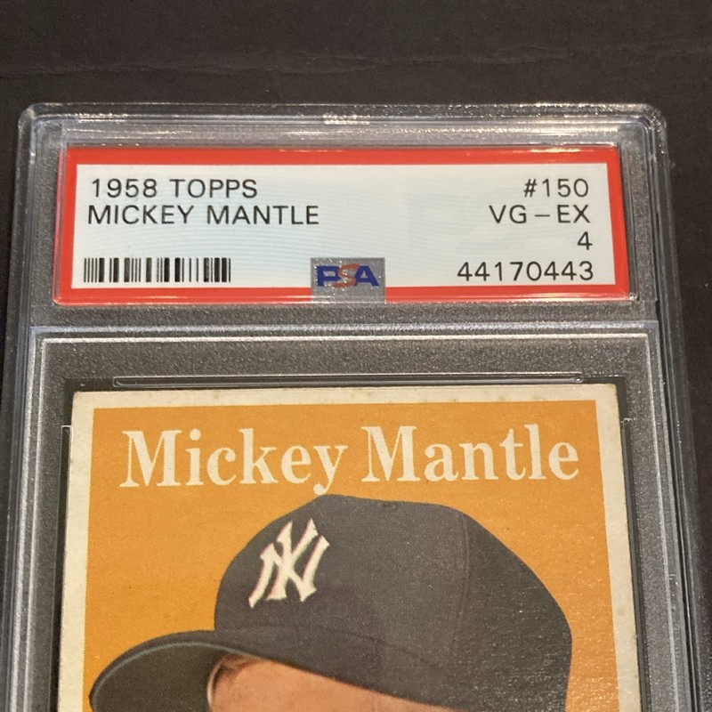 1958 Topps - Mickey Mantle #150 PSA 4 Centered view 2