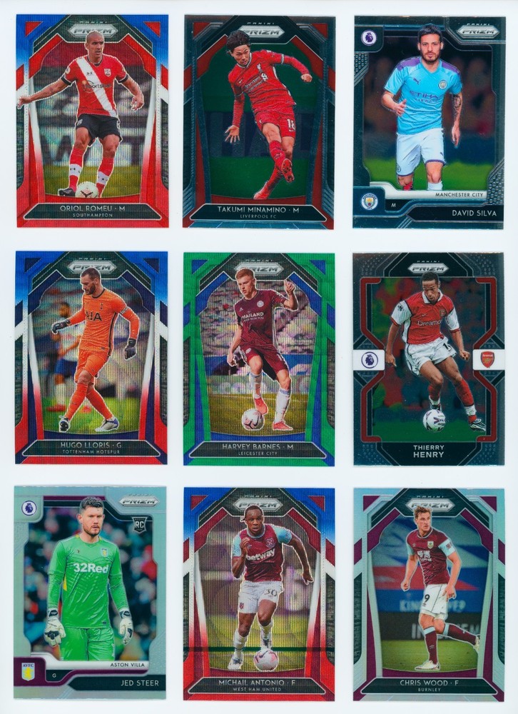 9x Panini Prizm Premier League Card Lot: Thierry Henry, Silva, Lloris, Wood 1S3