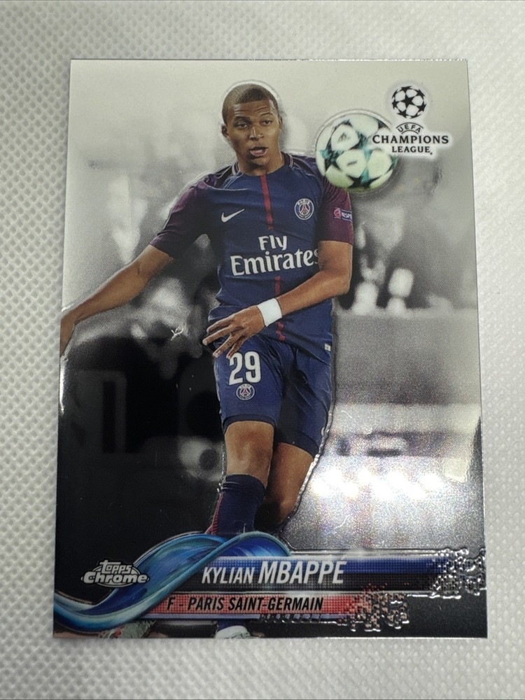🔥⚽️2017-18 Topps Chrome UEFA CL Kylian Mbappe #41 RC⚽️🔥