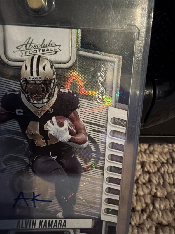 2023 Panini Absolute - Alvin Kamara #47 One Of One 1/1 Auto view 2