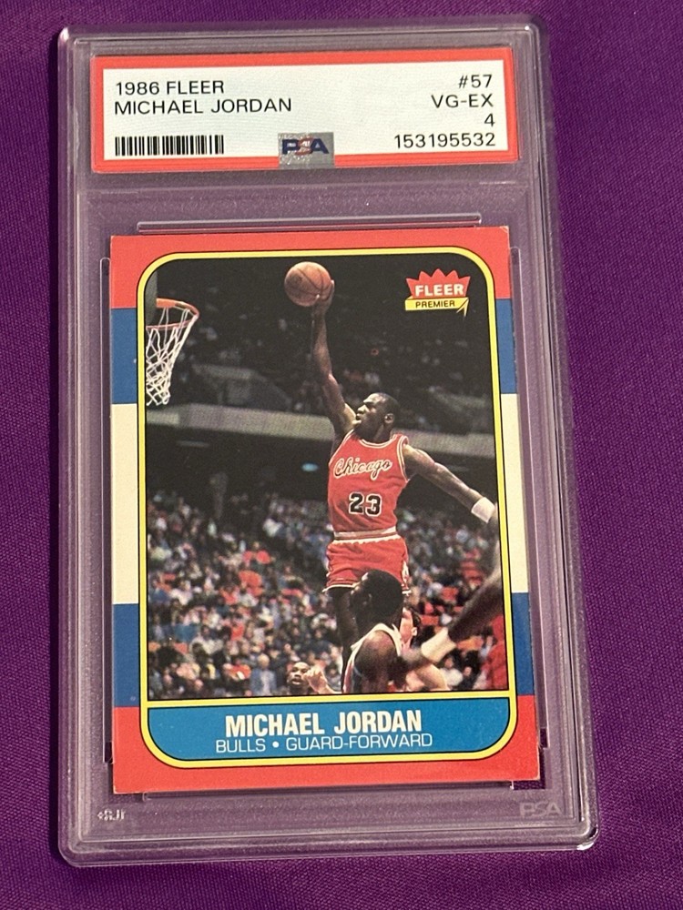 1986 Fleer Michael Jordan  #57 PSA ! FRESH GRADE! SEND OFFERS!      LOOKS NICER!