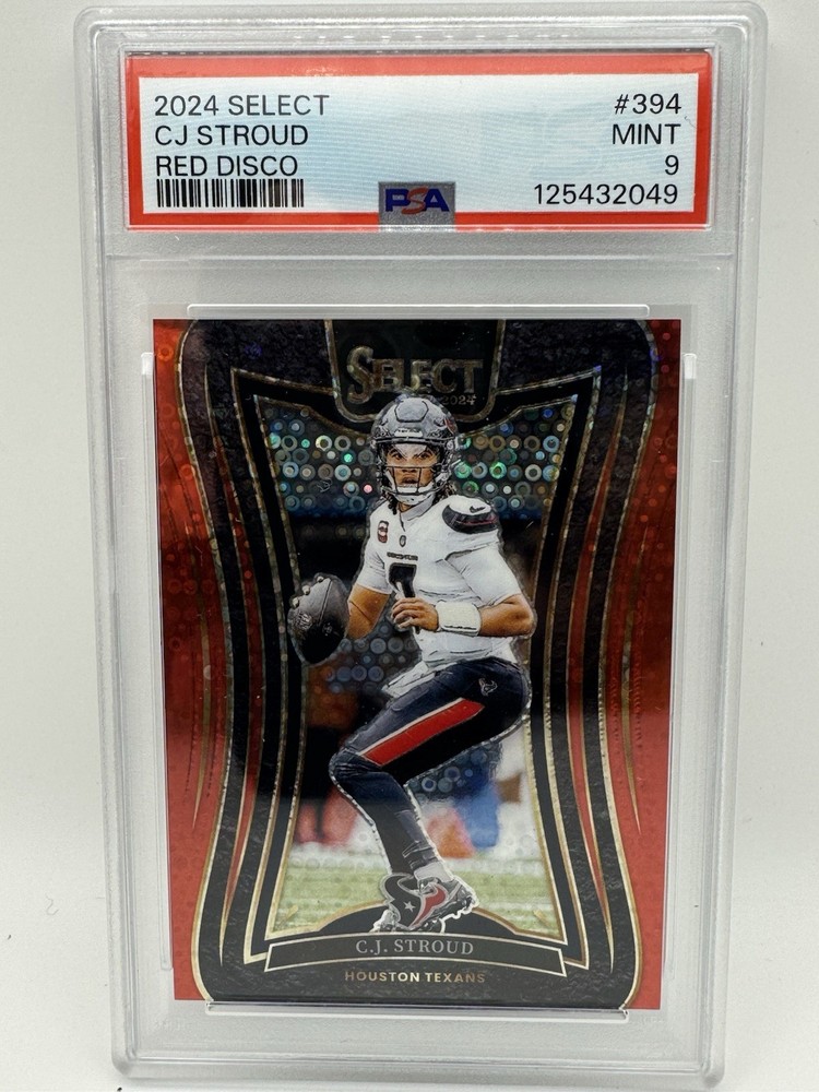 2024 Select C.J. Stroud Suite Level Red Disco Prizm /49 - Texans - PSA 9 Mint