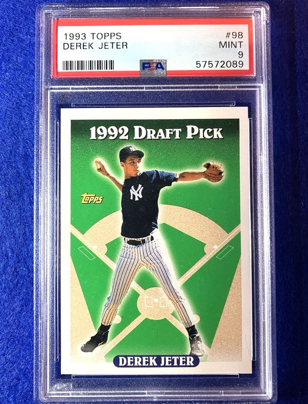 1993 Topps Derek Jeter #98 PSA 9 MINT Iconic Rookie RC HOF NY Yankees MINT view 2
