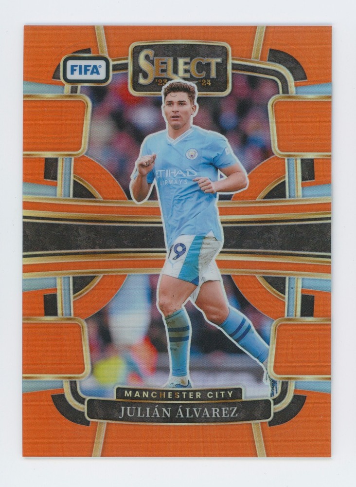 2023-24 Julian Alvarez Panini Select FIFA Orange Prizm Manchester City 26/49